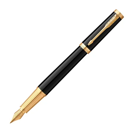 PARKER Duofold Prestige Centennial Stylo plume, Chevron Bleu, Plume fine en or 18K, Coffret cadeau