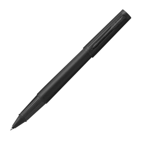 PARKER Sonnet Stylo roller, argent ciselé, Recharge noire pointe fine, Coffret cadeau