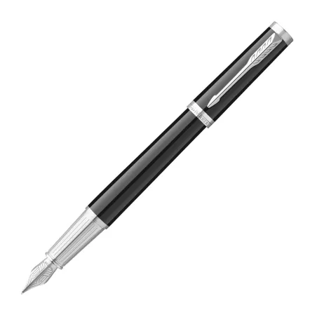 PARKER Duofold Prestige Centennial Stylo plume, Chevron Bleu, Plume fine en or 18K, Coffret cadeau