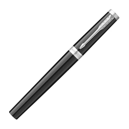 PARKER Duofold Prestige Centennial Stylo plume, Chevron Bleu, Plume fine en or 18K, Coffret cadeau