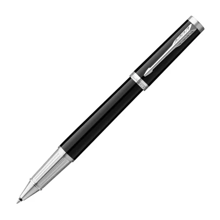 PARKER Sonnet Stylo roller, argent ciselé, Recharge noire pointe fine, Coffret cadeau