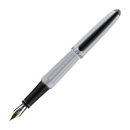 Stylo-plume Diplomat Aero Laqué Blanc - Plume Or 14 Carats - EF