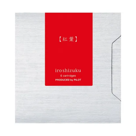 Encre Pilot Iroshizuku - 6 Cartouches Rouge Momiji | Rouge Flamboyant Automnal