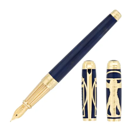 Stylo-plume Ligne D Large - Homme De Vitruve - Prestige Bleu