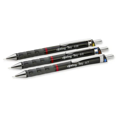 Portemine mécanique rOtring Tikky | corps noir | coffret de 3 portemines (801310)