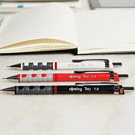 Portemine mécanique rOtring Tikky | corps noir | coffret de 3 portemines (801310)