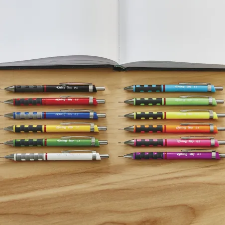 Portemine mécanique rOtring Tikky | corps noir | coffret de 3 portemines (801310)