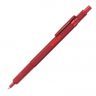 rOtring 600 stylo bille | pointe moyenne | encre noire | corps rouge | rechargeable