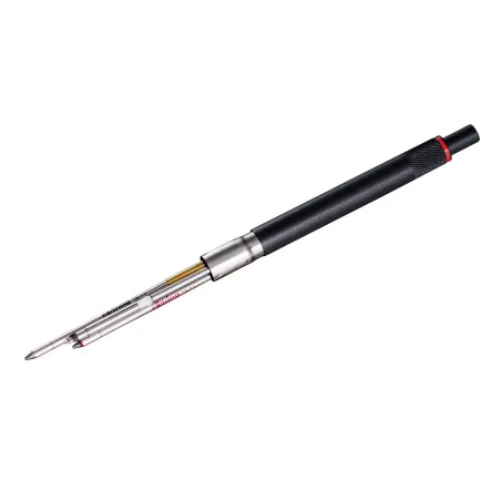 rOtring 600 Stylo multi couleurs et porte mine 3 en 1 | 2 pointes fines stylo bille (encre noire et rouge) | 1 pointe porte mine
