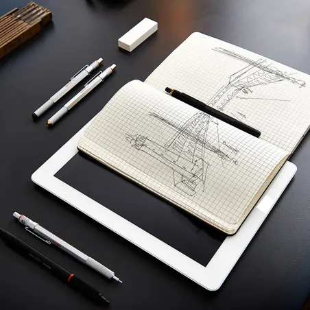 Portemine mécanique rétractable rOtring 800 | 0,7 mm | noir (1904446)
