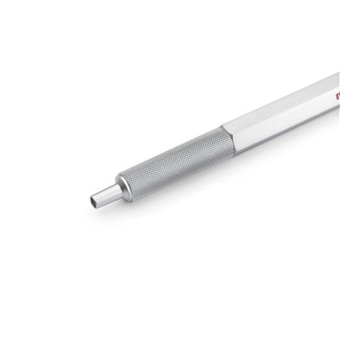 rOtring 600 stylo bille | pointe moyenne | encre noire | corps argenté | rechargeable