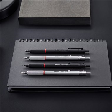 Stylo-bille rOtring Rapid PRO | pointe moyenne | argent