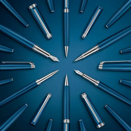 Stylo Bille Caran d'Ache Léman Slim Grand Bleu | Luxe Suisse - Livraison Gratuite