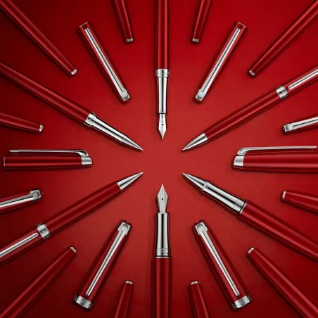 Stylo Bille Caran d'Ache - Léman Slim Rouge Carmin | Luxe et Élégance Suisse