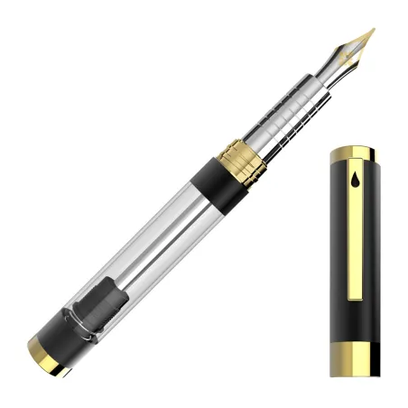 Stylo-plume DIPLOMAT Nexus Demo - Noir/Doré - Plume Or 14 Kt - M