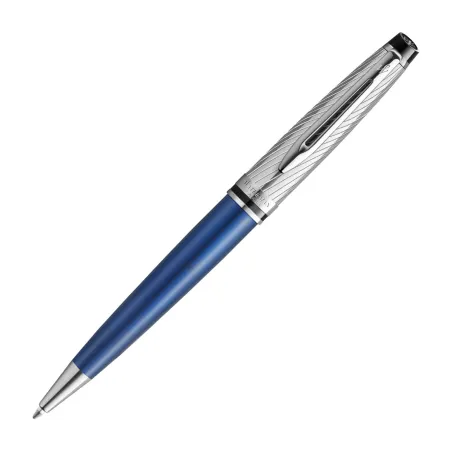 WATERMAN Expert Stylo bille, Or rose Métallisé, recharge bleue pointe moyenne, Coffret cadeau