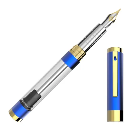 Stylo-plume DIPLOMAT Nexus Demo - Bleu/Doré - Plume Or 14 Kt - F