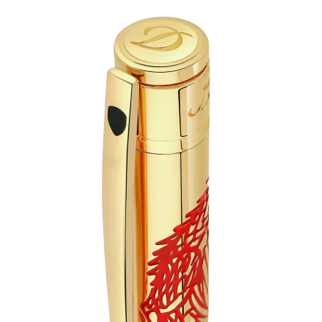 Stylo-bille S.T.Dupont D Initial Dragon doré