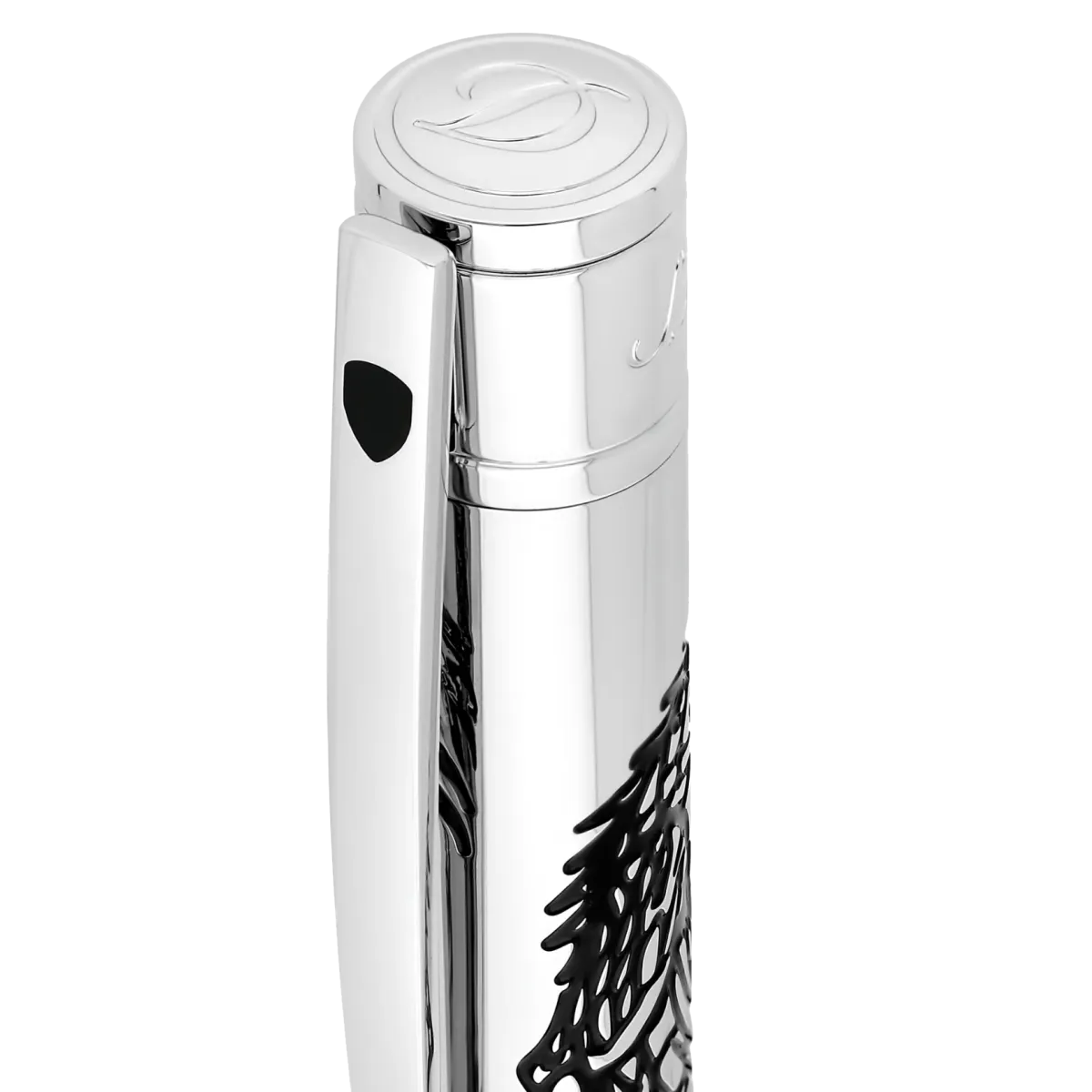 Stylo Bille S.T. Dupont D-Initial Dragon Chromé Argenté | Édition Spéciale