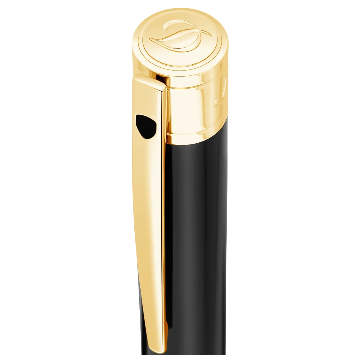 Stylo Bille S.T. Dupont - D-Initial - Noir/Doré - Logo