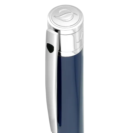 Stylo Bille S.T. Dupont - D-Initial Bleu Chromé - Logo