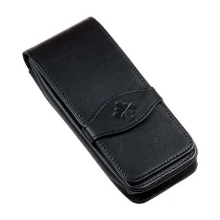 Étui Diplomat - Cuir Noir - Diplomat Flower - 4 Stylos