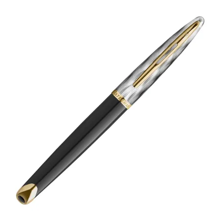 WATERMAN Carène Stylo plume, Noir brillant, plume fine 18K, encre bleue, Coffret cadeau