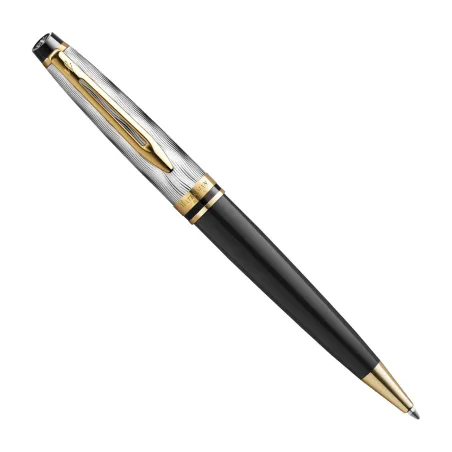 WATERMAN Expert Stylo bille, Or rose Métallisé, recharge bleue pointe moyenne, Coffret cadeau