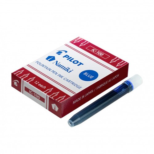 Encre Pilot Namiki - IC-100- Boîte de 12 cartouches - Bleu - Encre liquide