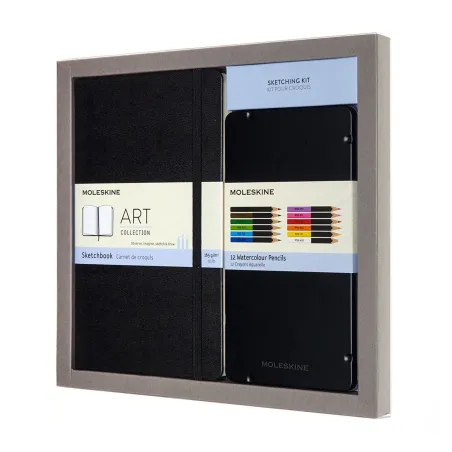KIT CROQUIS COLLECTION ART - CARNET DE CROQUIS GRAND FORMAT + SET DE CRAYONS AQUARELLE