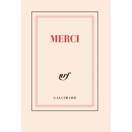 Carnet de poche ligné « Merci » (2004) - Daniel Pennac - Gallimard Papeterie