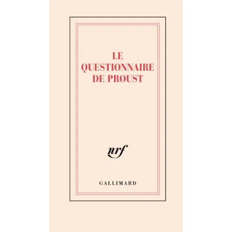 Carnet d'inspiration ligné "Le questionnaire de Proust" - Gallimard Papeterie