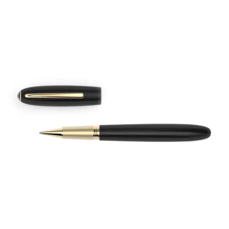 Stylo Roller "Alter Ego" JAN ZANDER Design Ebonite Plaqué Or jaune dessus