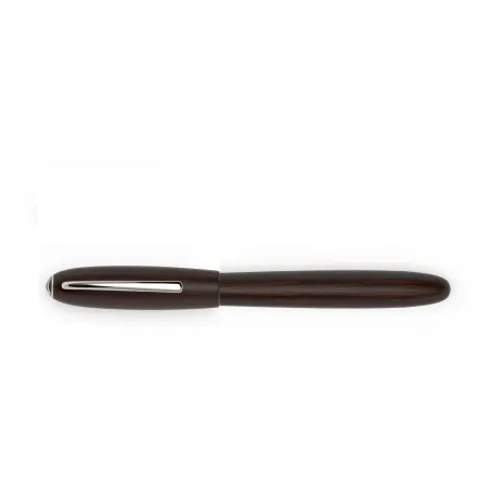 Stylo Plume M-Acier CT "Alter Ego" JAN ZANDER Design Bois de Grenadille Plaqué platine fermé