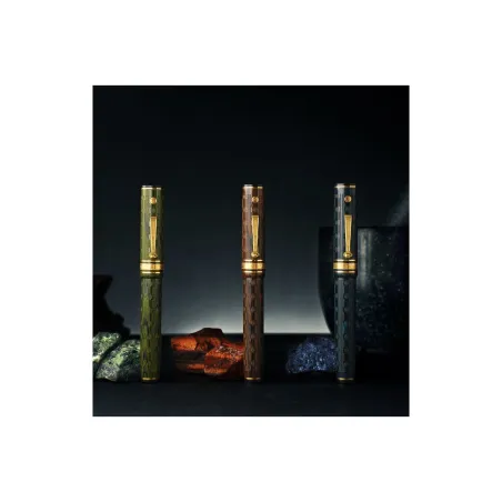 Stylo plume F "Décoband" Wahl Eversharp Ebonite Bleu GT | Luxe Art Déco