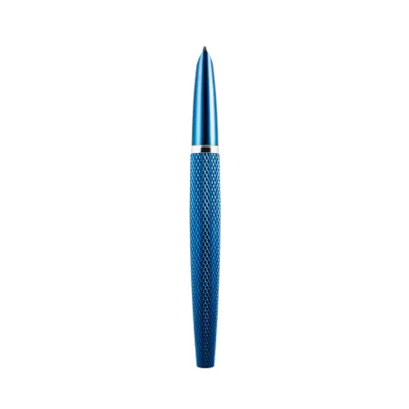 Stylo Plume F "Viper" DIPLOMAT Bleu Guilloché dessus