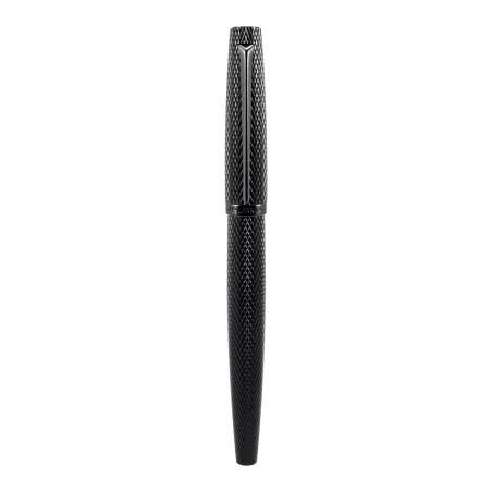 Stylo Plume F "Viper" DIPLOMAT Noir Guilloché fermé