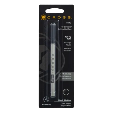 Recharge Feutre Noire CROSS Fine - Compatible Recharges 8521 et 8523