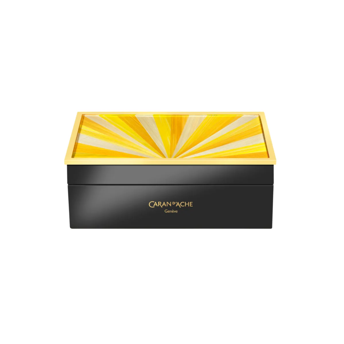 Stylo Plume Dragon Marqueterie de Paille CARAN D'ACHE - Édition Limitée - coffret dessus