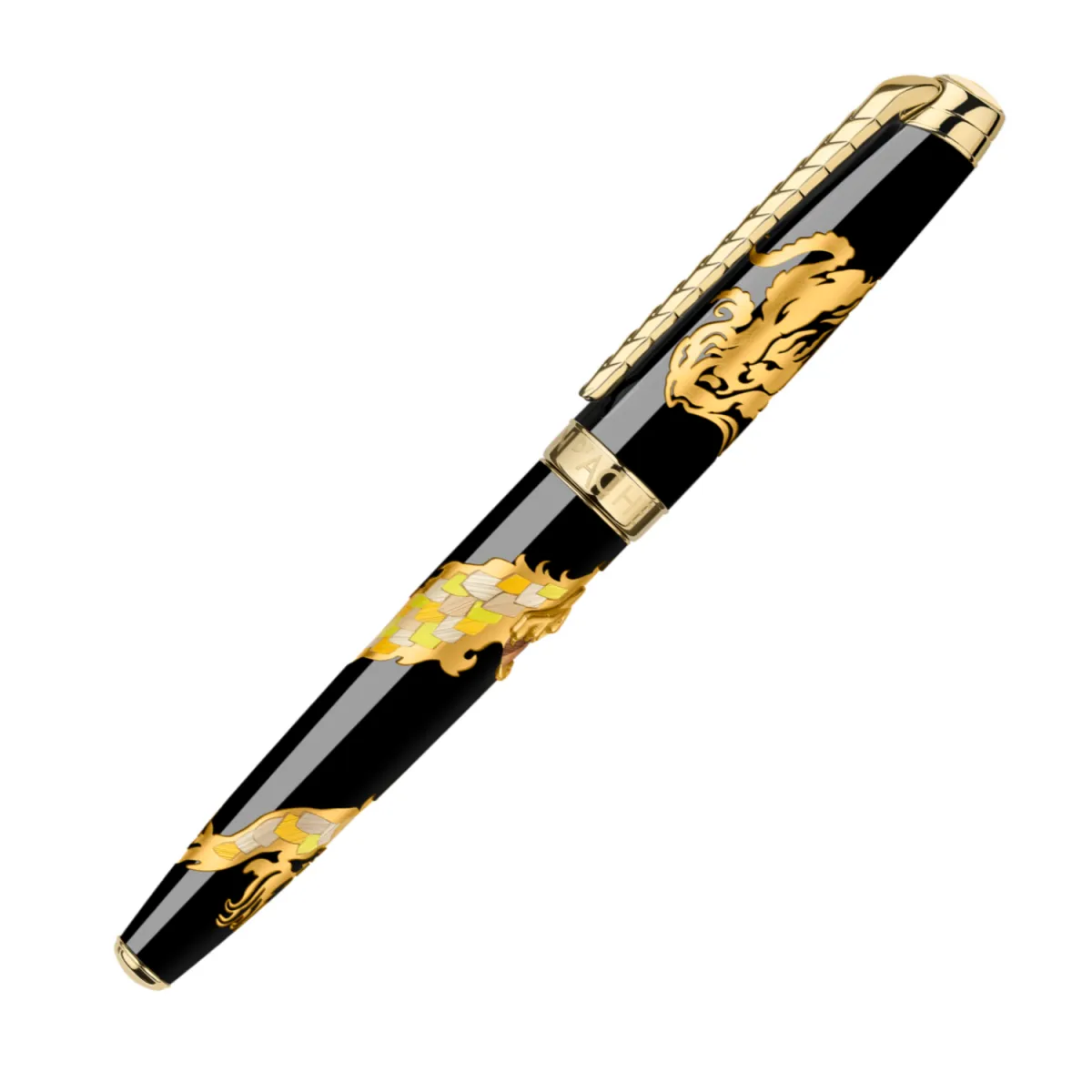 Stylo Plume Dragon Marqueterie de Paille CARAN D'ACHE - Édition Limitée - fermé