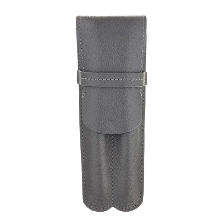 LADON - Etui 2 places avec rabat - Gris