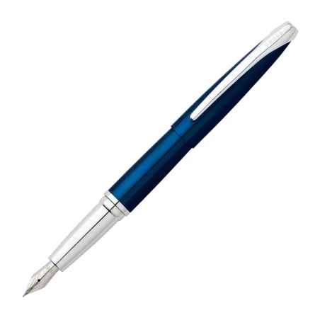 Stylo Plume Cross : ATX - Laqué Bleue Translucide Plume Moyenne
