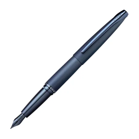 Stylo Plume F CROSS ATX - Bleu Foncé Sablé - dessus