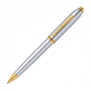 Stylo Bille CROSS Townsend - Chromé et Plaqué or