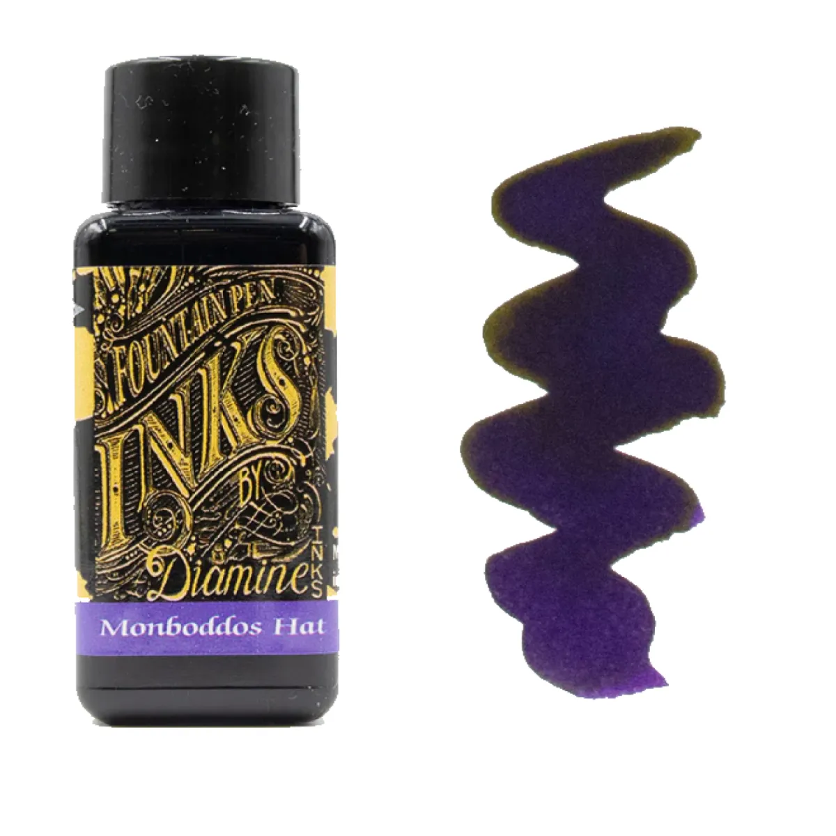 Flacon d'Encre Diamine Monboddos Hat 80 ml - violet profond
