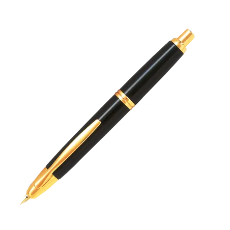 Stylo-plume F Pilot Capless Noir attributs dorés