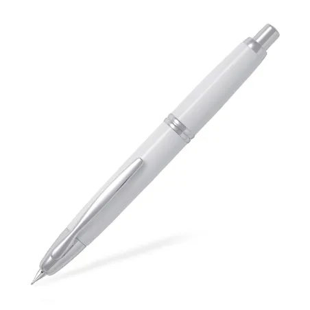 Stylo-plume F Pilot Capless Blanc attributs rhodiés