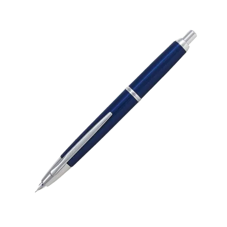 Stylo-plume F Pilot Capless Decimo Bleu attributs rhodiés
