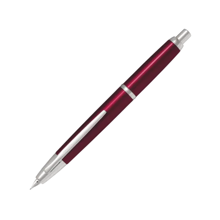 Stylo-plume B Pilot Capless Decimo Rouge attributs rhodiés
