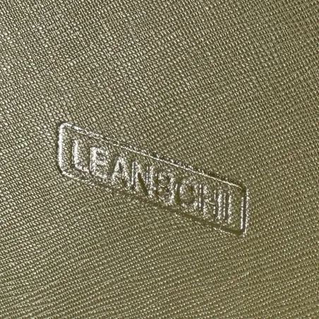 Boîte à Stylos LEANSCHI Cuir Safiano Khaki | Rangement Élégant pour 18 Stylos